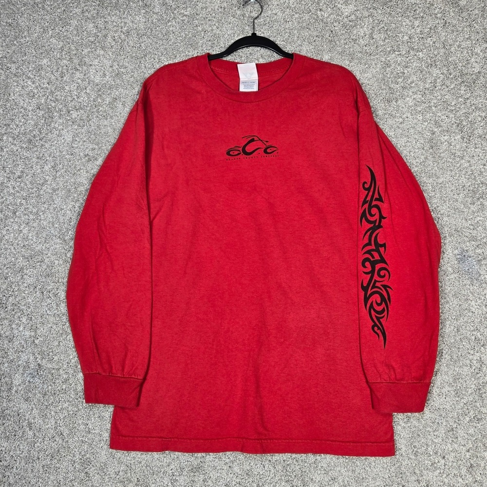 Orange County Choppers Shirt Mens XL OCC Long Sleeve red Graphic USA MADE